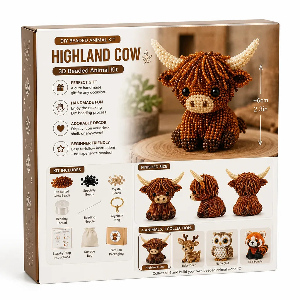 3D Bead Animal Kit All-Inclusive Pre-Sorted Beads & Wire