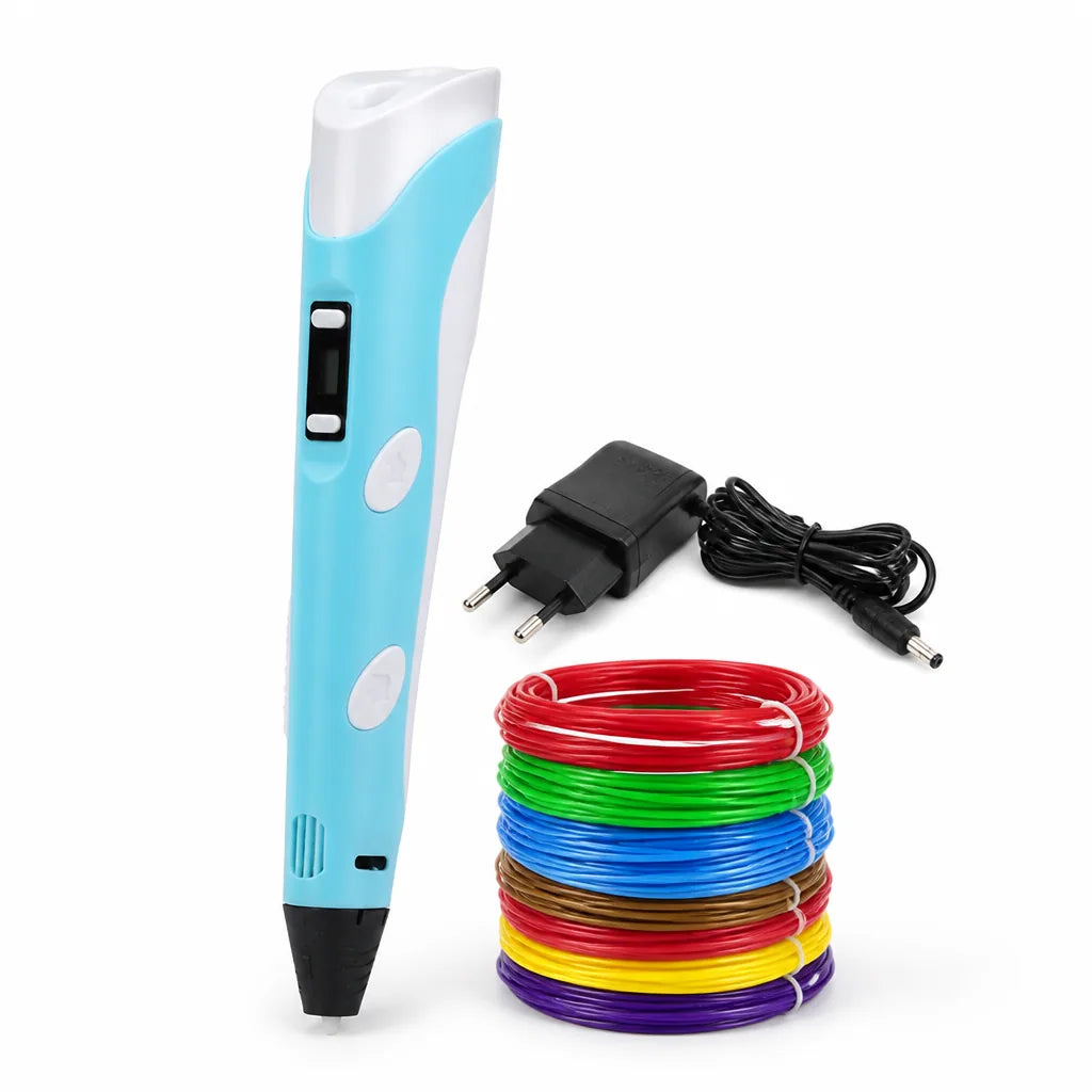 3D Drawing Pen Child-Safe Ergonomic Filament Set & Adapter