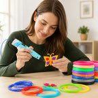 3D Drawing Pen Child-Safe Ergonomic Filament Set & Adapter