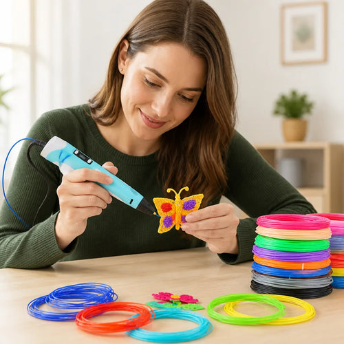 3D Drawing Pen Child-Safe Ergonomic Filament Set & Adapter