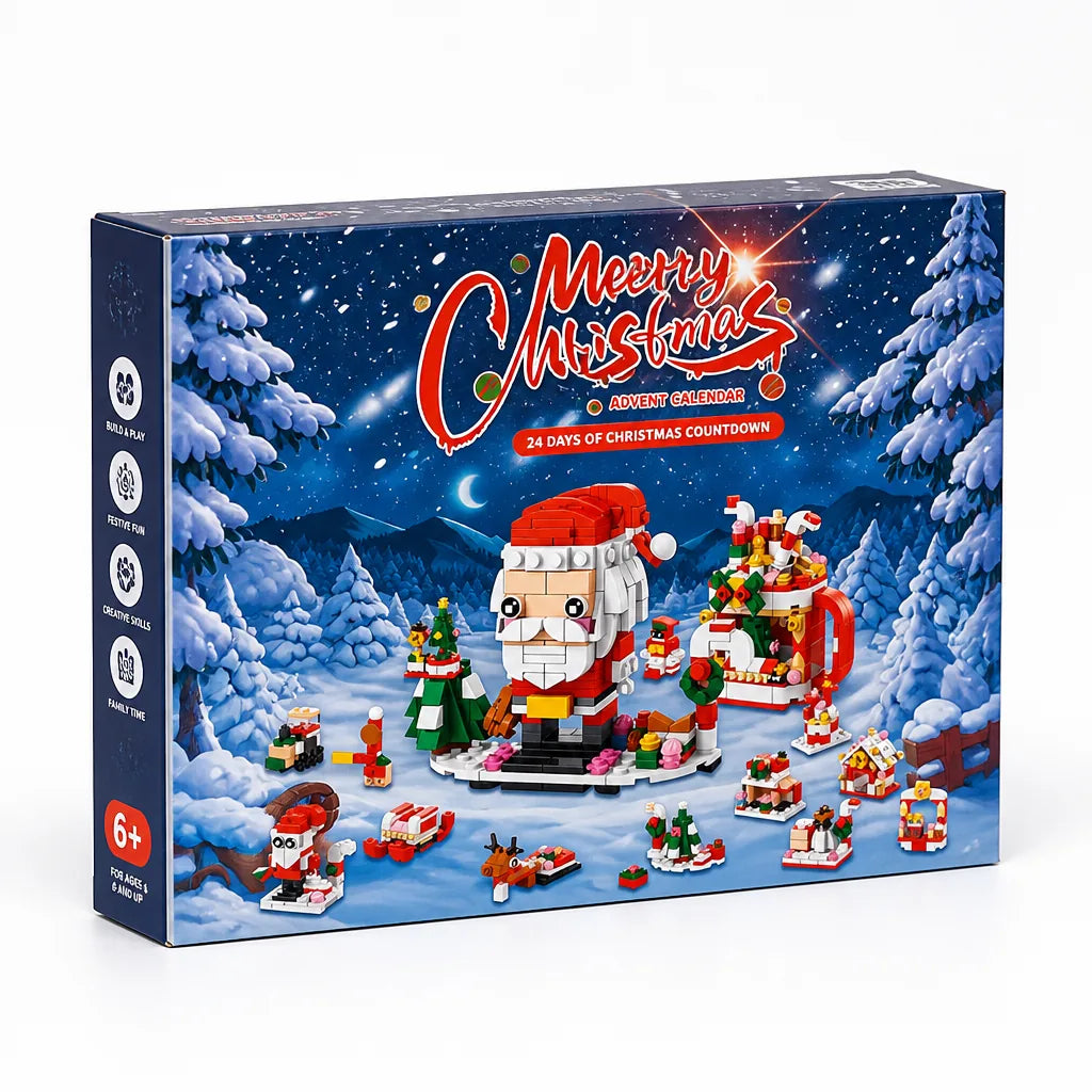 Advent Calendar 24-Day Buildable Non-Toxic ABS