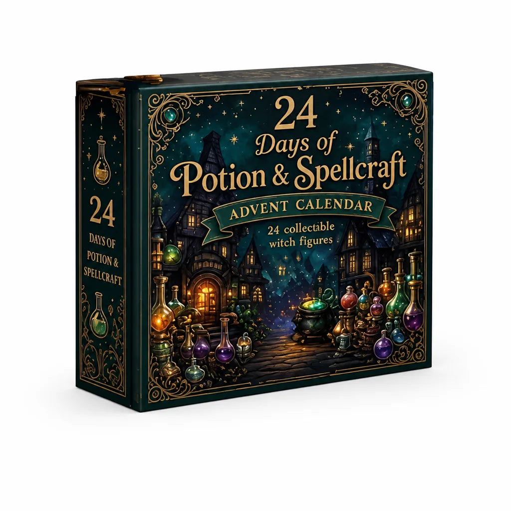 Advent Calendar 24-Day Witch Theme Acrylic Multicolored