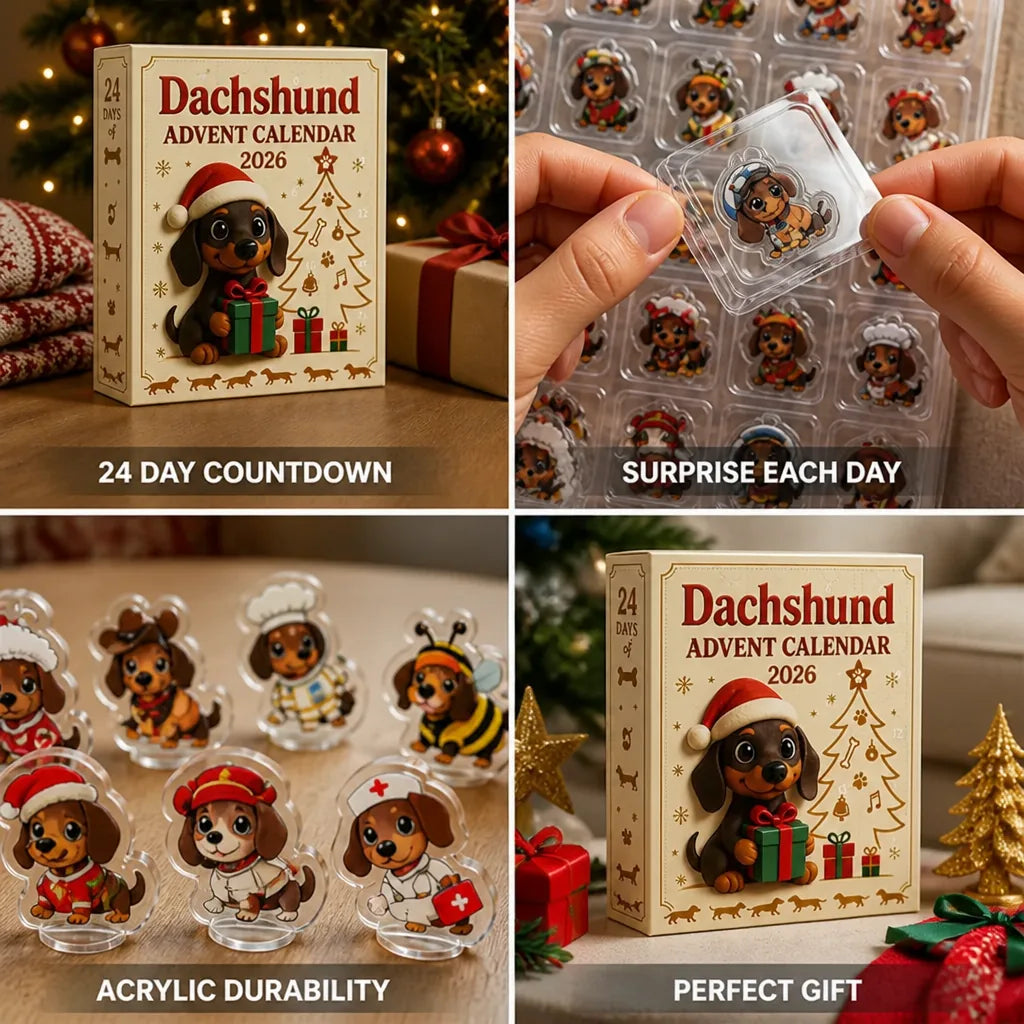 Advent Calendar Acrylic Dachshund 24-Day