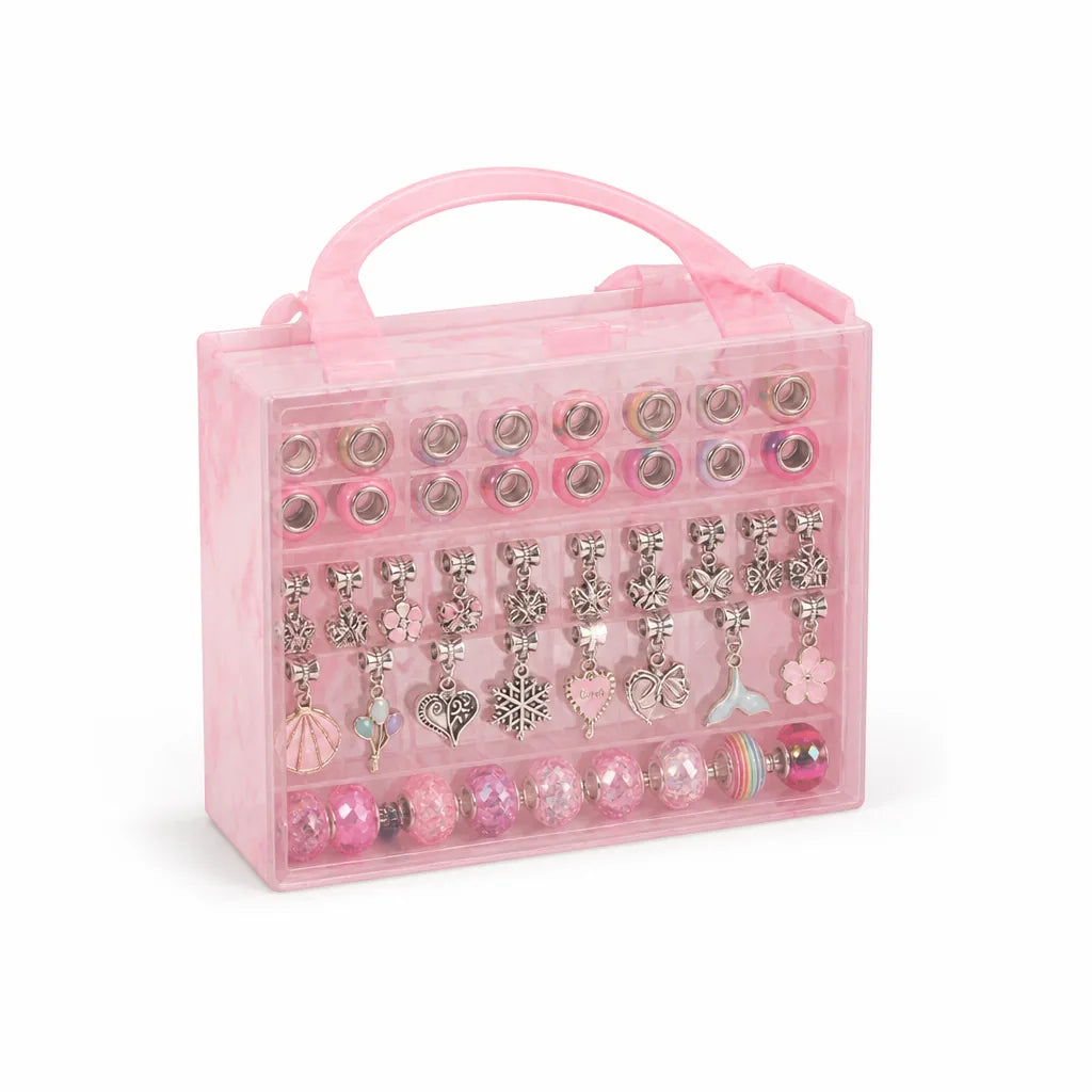 Bracelet Making Kit For Kids Colorful Beads & Metal Charms