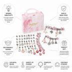 Bracelet Making Kit For Kids Colorful Beads & Metal Charms