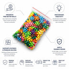 Building Block Set Interlocking Snowflake Multicolor