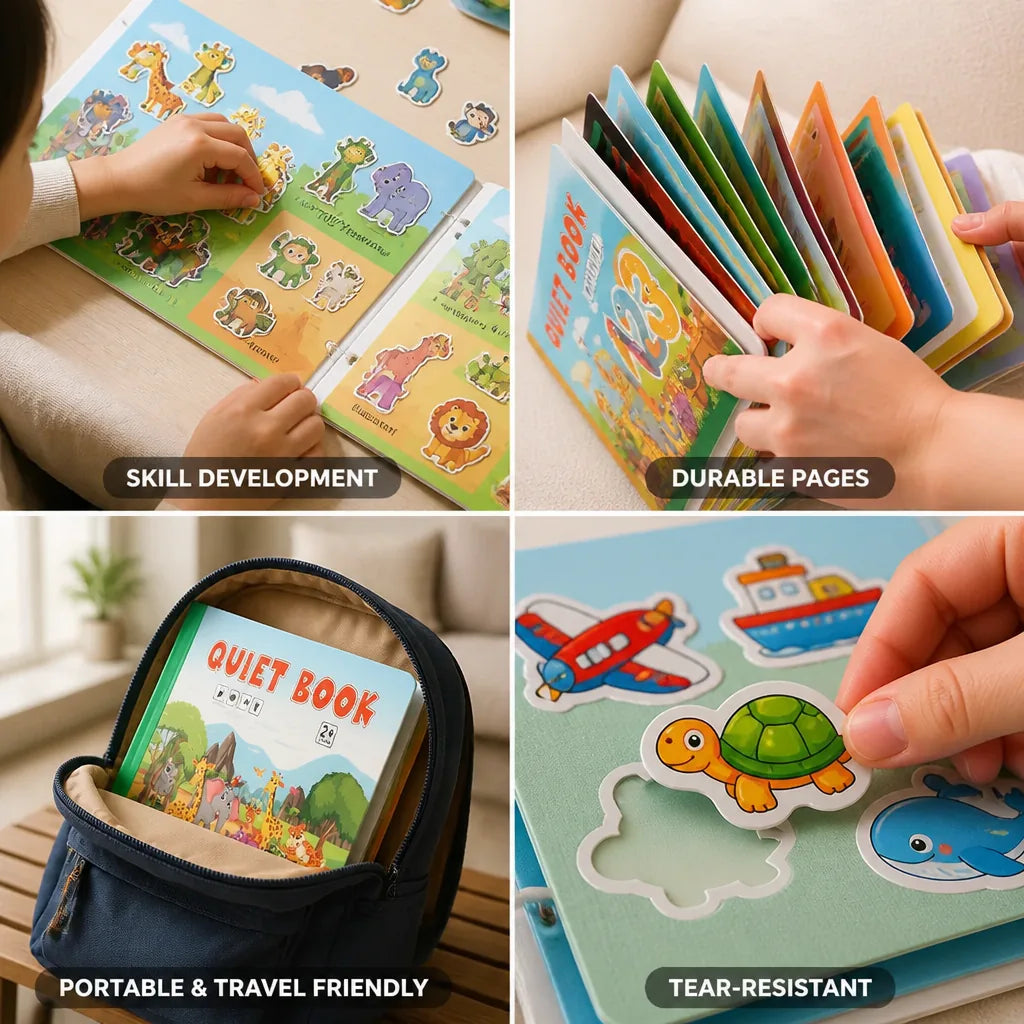 Busy Book Interactive Matching & Tear-Resistant Paper
