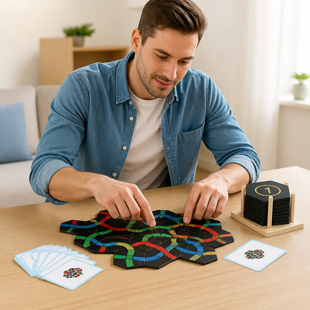 Children's Path Puzzle Solid Wood Logic Game