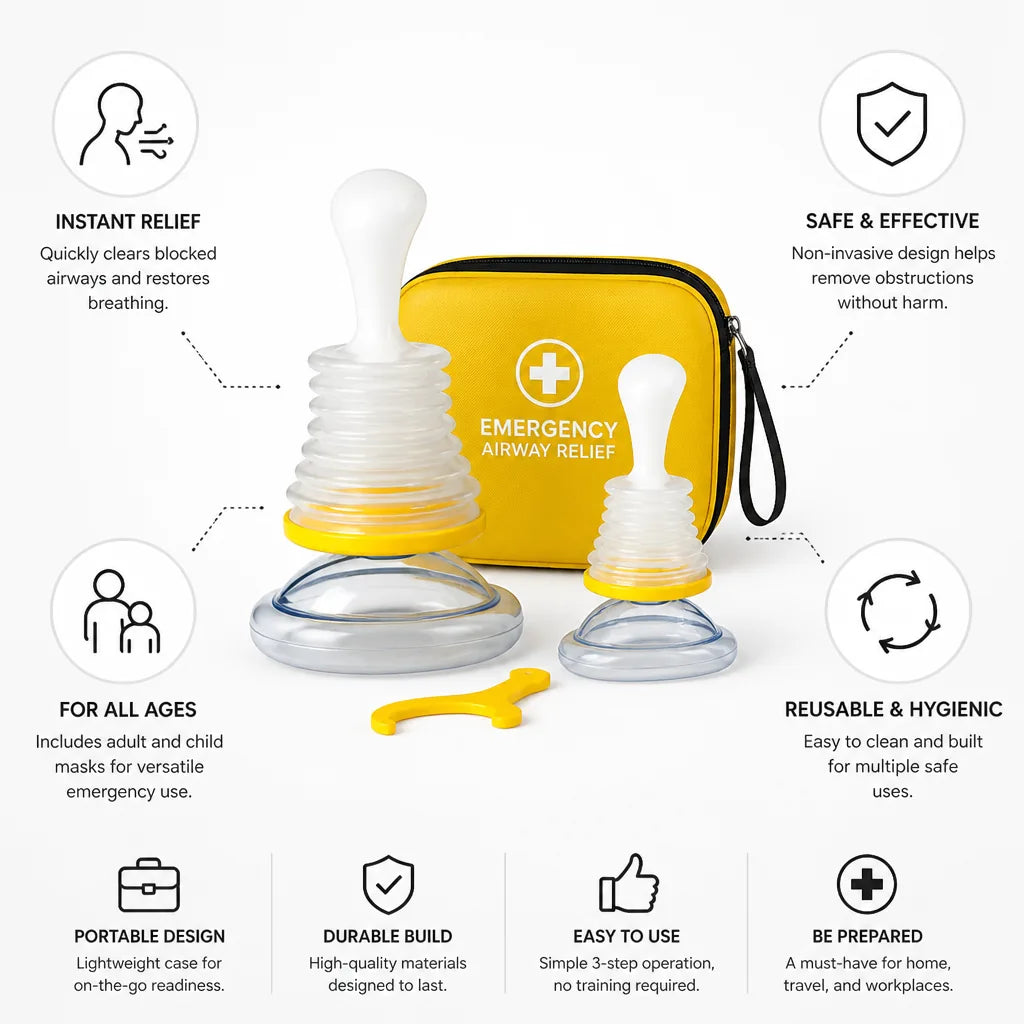 Choking Rescue Device Reusable Portable Adult & Child Masks