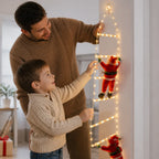Climbing Santa Decoration LED Ladder Weatherproof 8 Modes