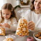 Cookie Bags Transparent Snowflake Self-Adhesive 50-Pack