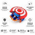 Dart Blaster Wrist-Mounted Rapid-Fire Soft Foam Darts