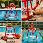 Floating Basketball Hoop Stable Quick Setup Includes Ball
