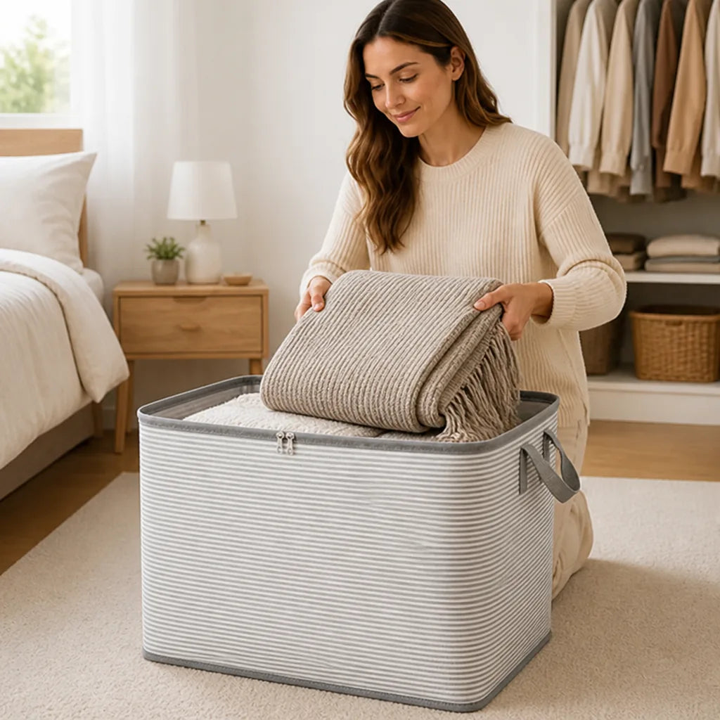 Foldable Storage Bag Extra-Large Handle & Zip