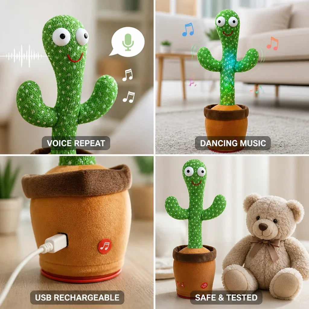 Interactive Plush Talking & Dancing USB Rechargeable