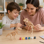 Kids 3D Puzzle Painting Set Wooden Non-Toxic 2-Pack