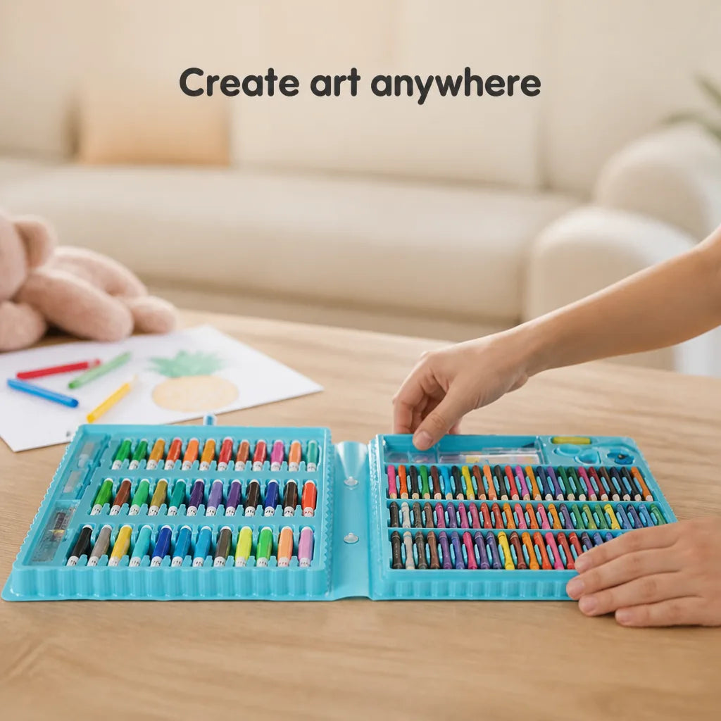 Kids Art Kit 6-in-1 Watercolor Travel Case