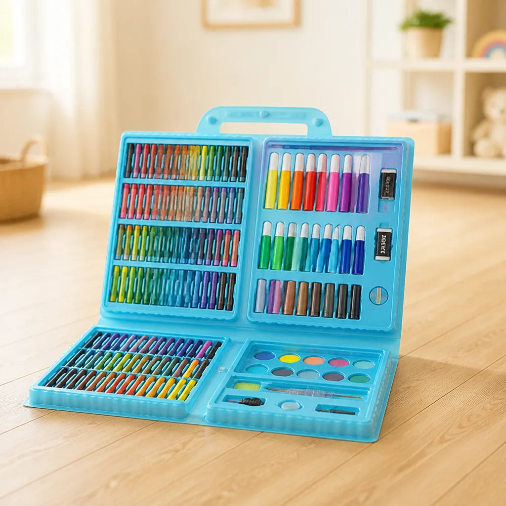 Kids Art Kit 6-in-1 Watercolor Travel Case