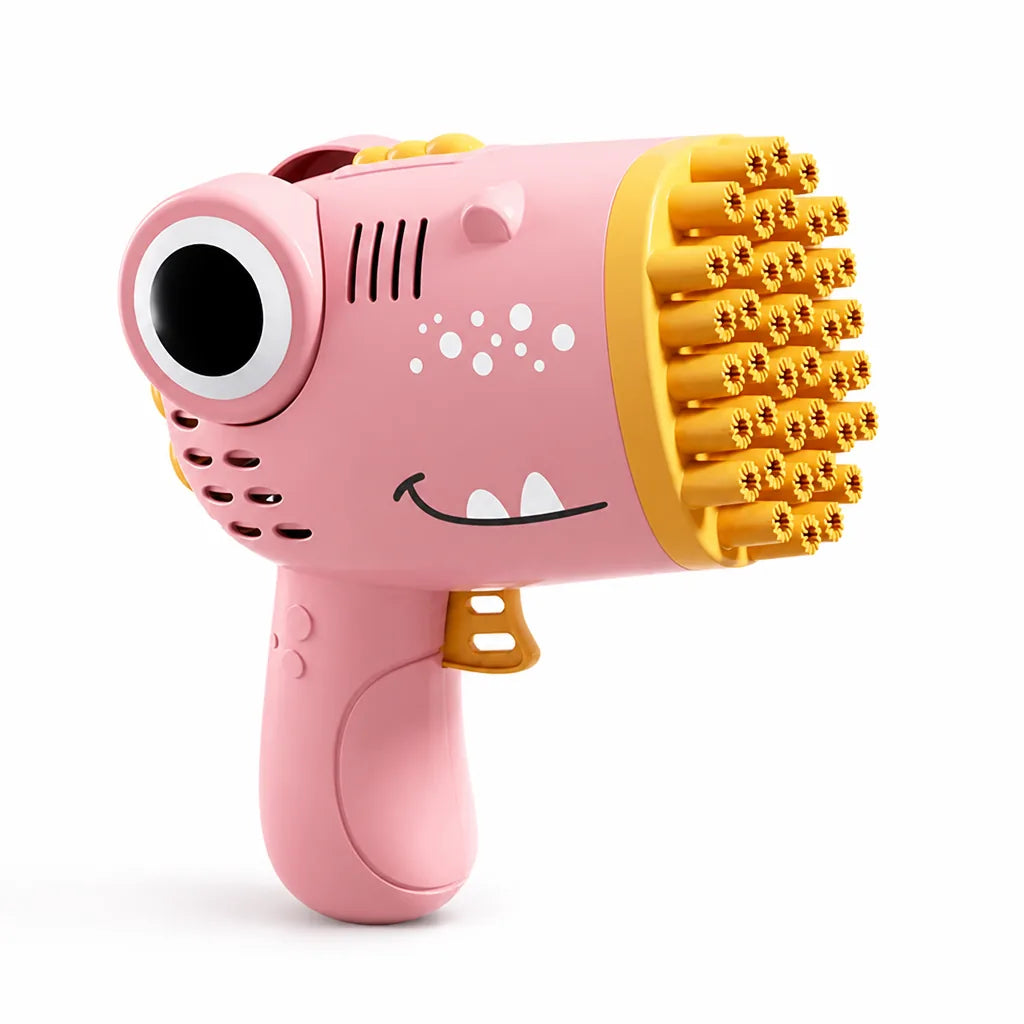 Kids Bubble Blaster Dinosaur Design 40-Hole Battery Operated