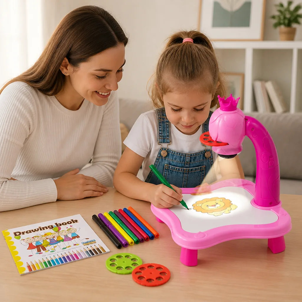 Kids Drawing Projector Guided Projection Pens & Drawing Book