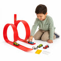 Kids Race Track Set Flexible 4 Die-Cast Cars