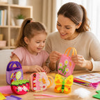 Kids Sewing Kit Pre-Punched Felt Bags Set of 8