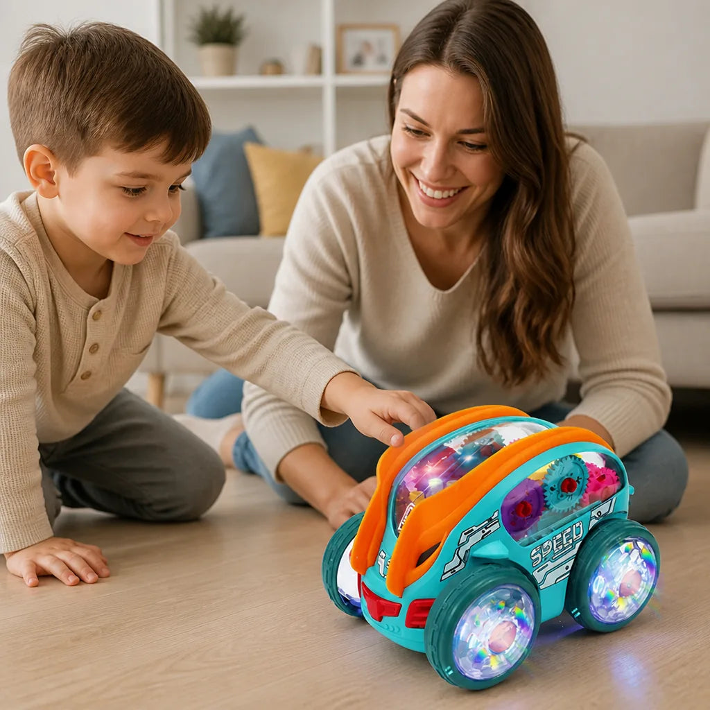 Kids Stunt Truck 360° Rotation LED Lights & Music