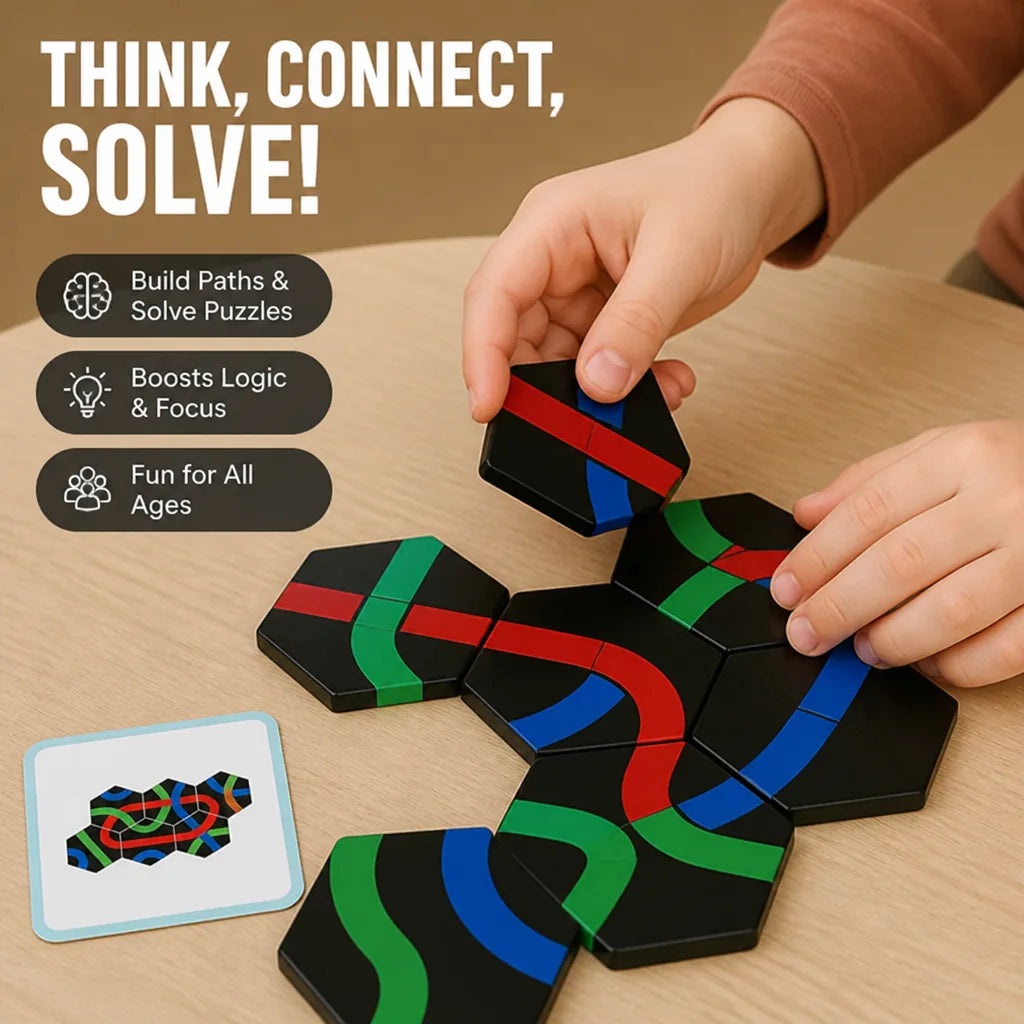 Logic Puzzle Game Path-Building Multiple Difficulty Levels