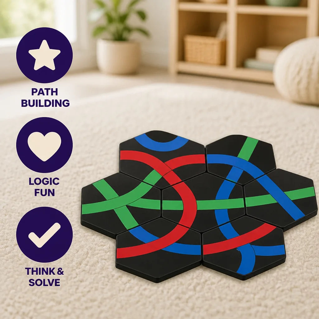 Logic Puzzle Game Path-Building Multiple Difficulty Levels