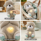 Otter Plush Toy One-Button Heartbeat & Calming Sounds