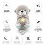Otter Plush Toy One-Button Heartbeat & Calming Sounds