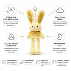 Plush Bag Charm Pull-Back Interactive Soft Polyester