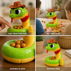 Reaction Game Interactive Battery-Free Hand-Eye Coordination