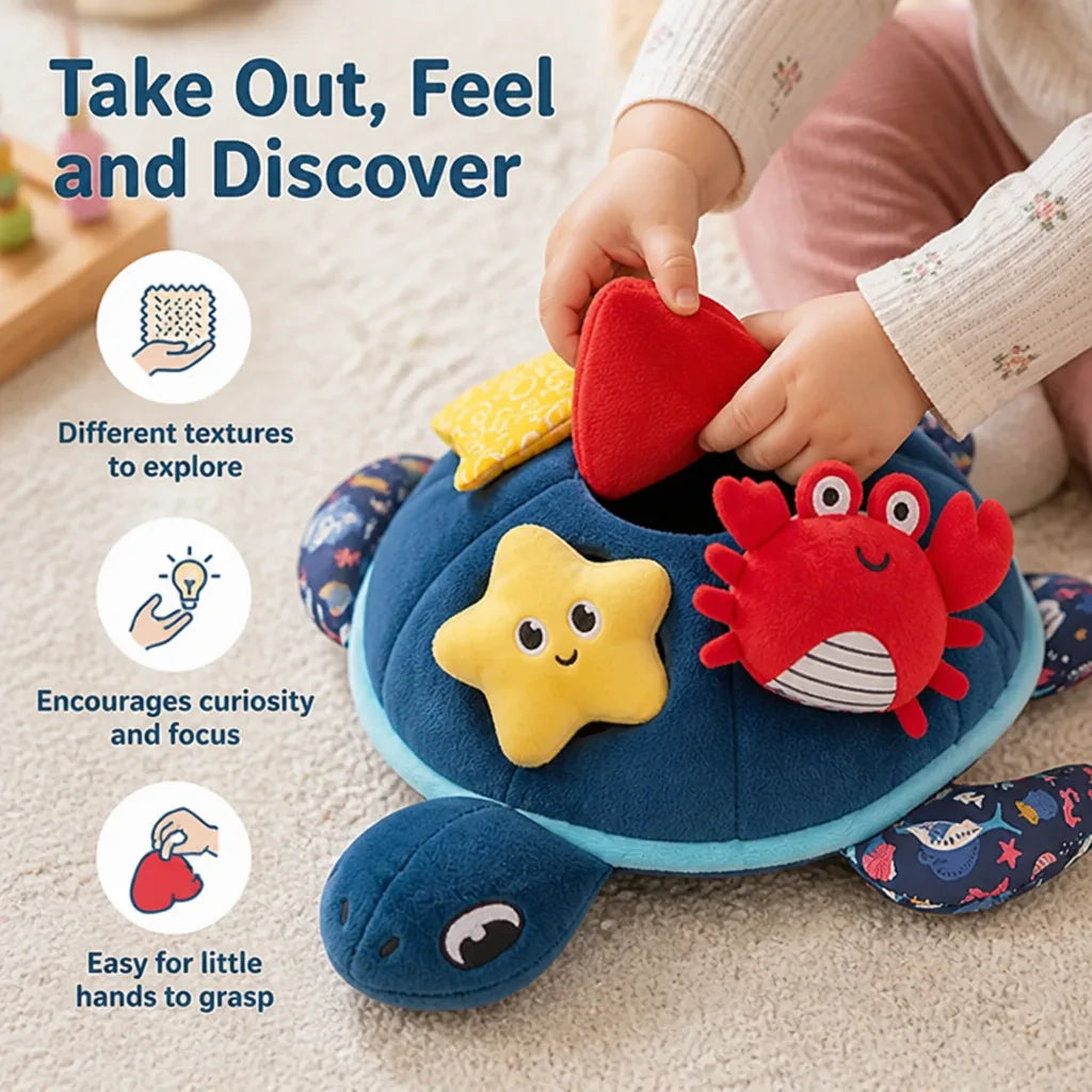 Sensory Toy Turtle Soft Multi-Texture