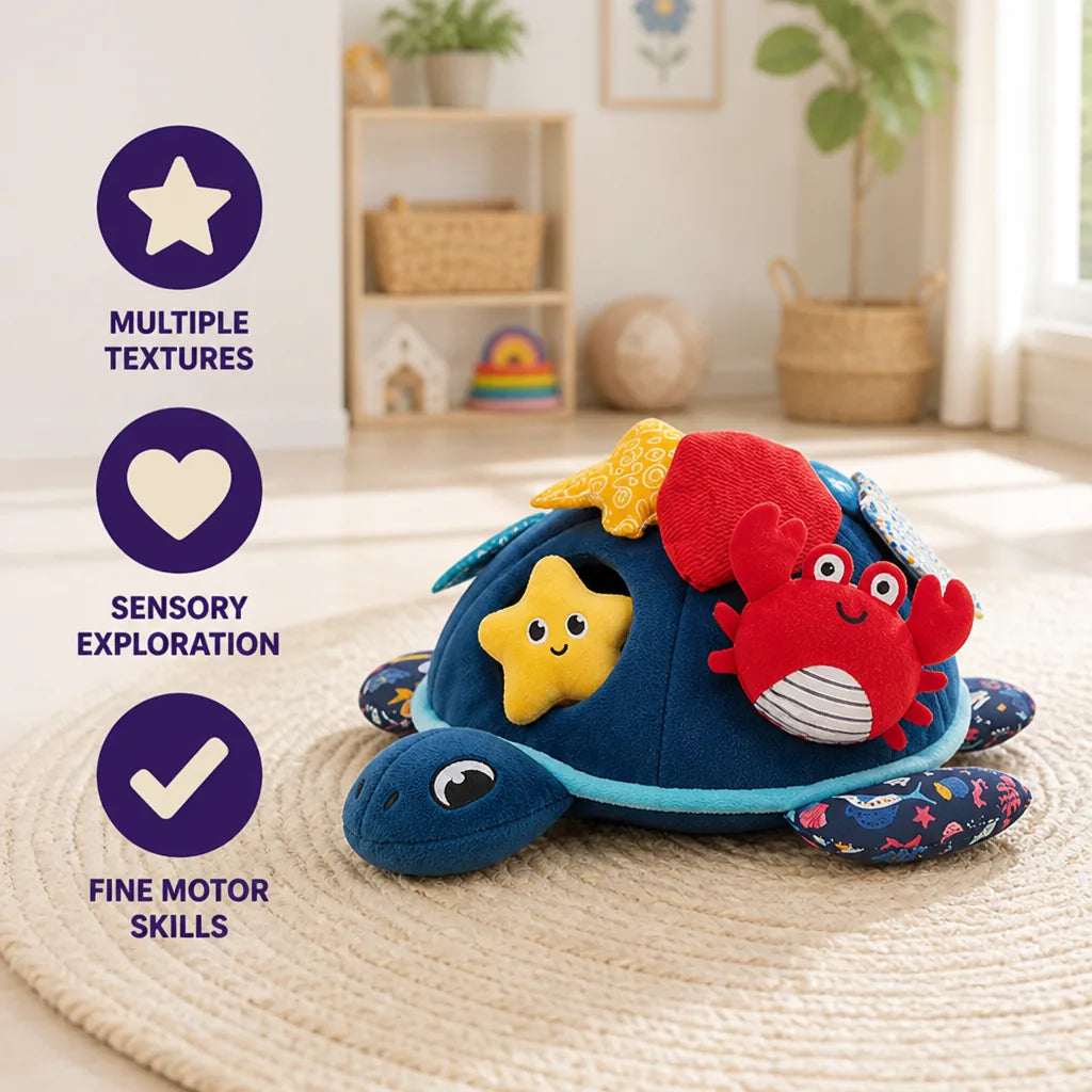 Sensory Toy Turtle Soft Multi-Texture
