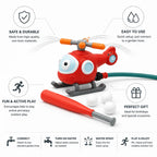 Sprinkler Toy Flying Helicopter With Bat & Ball