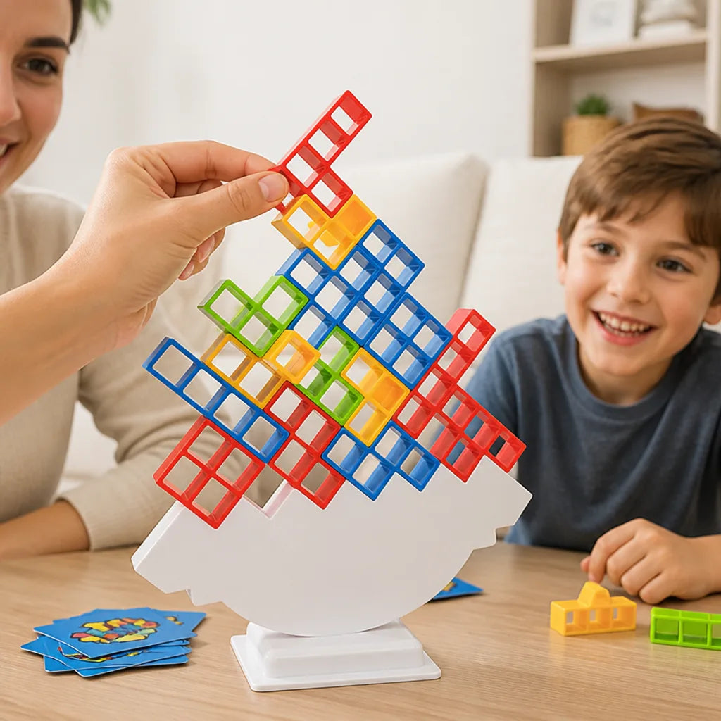 Stacking Tower Game Dexterity & Strategy Event Cards Included