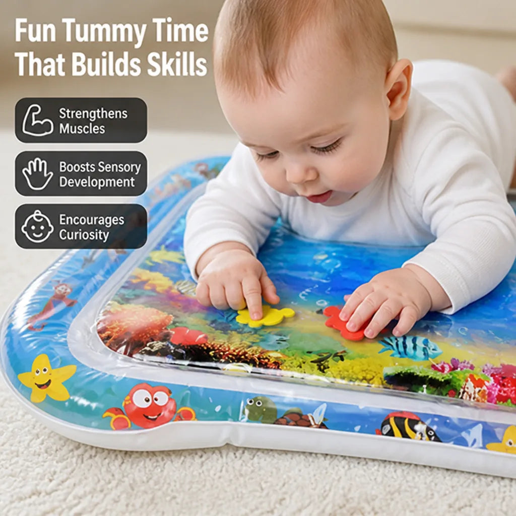Tummy Time Water Mat Interactive Ocean BPA-Free & Leak-Proof