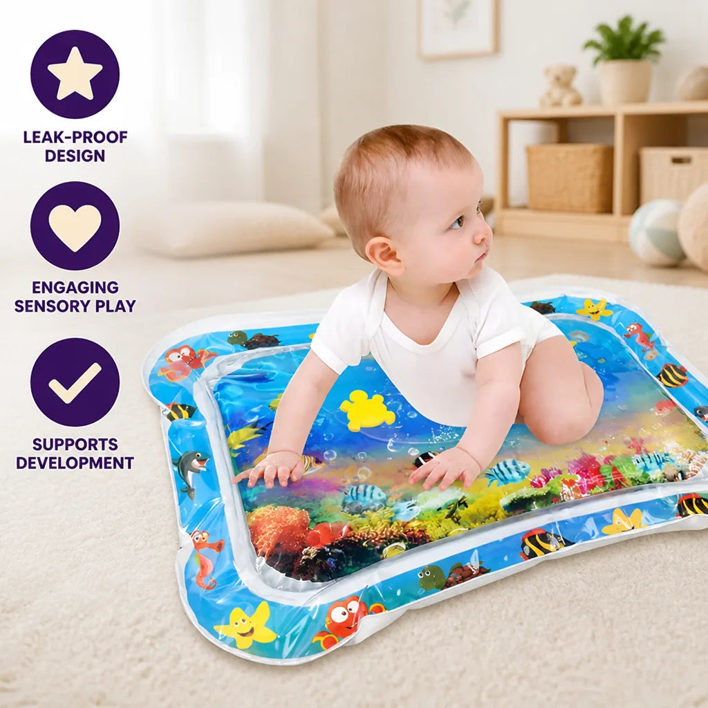 Tummy Time Water Mat Interactive Ocean BPA-Free & Leak-Proof